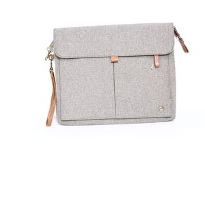 PKG Men's Bag Gray Size Medium Briefcase Laptop Case Accessory